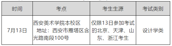 西安美術學院關于2020年本科招生專業(yè)課?？枷嚓P事宜的公告